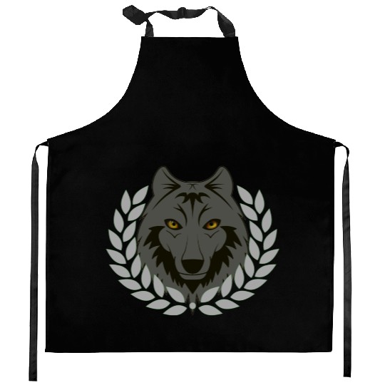 alpha wolf Kitchen Aprons