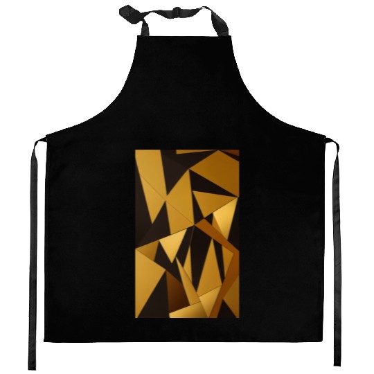 Black and Gold Minimalist Kitchen Aprons