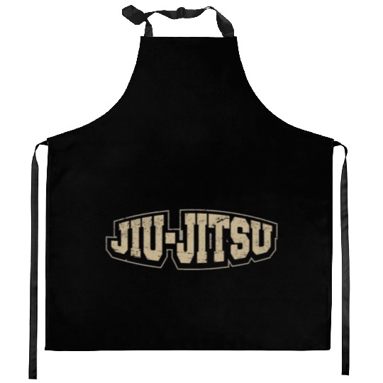 Distressed Look Jiu Jitsu Jiu-Jitsu Practitioners Kitchen Aprons