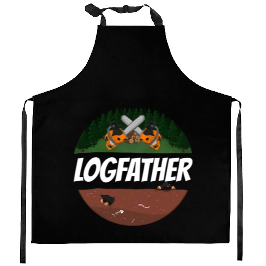 Logfather Lumberjack Chainsaw Kitchen Aprons