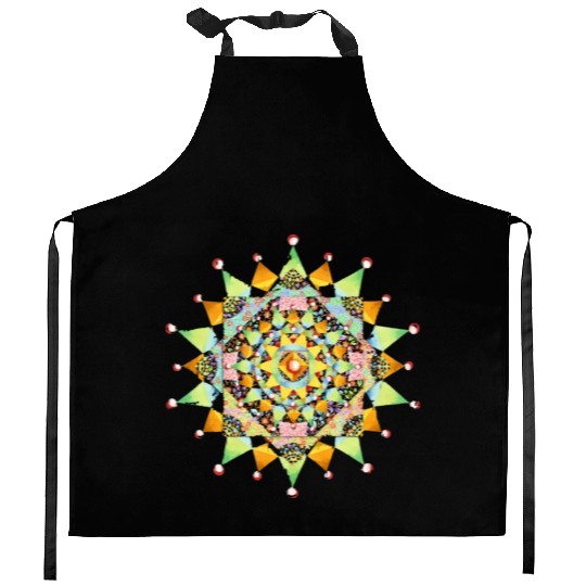 Patchwork Filigree Mandala Kitchen Aprons