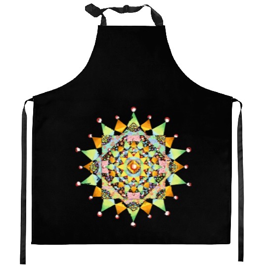 Patchwork Filigree Mandala Kitchen Aprons