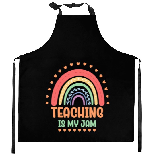 Teaching Is My Jam School Teacher Appreciation Kitchen Aprons