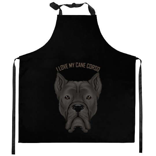 Dog Lover - I Love My Cane Corso Kitchen Aprons