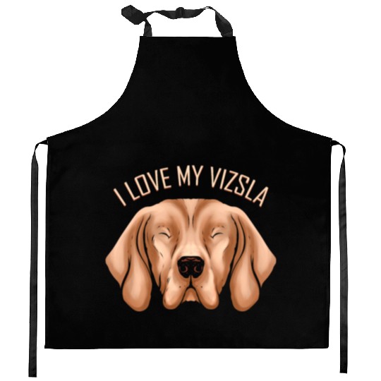 Dog Lover - I Love My Magyar Vizsla Kitchen Aprons