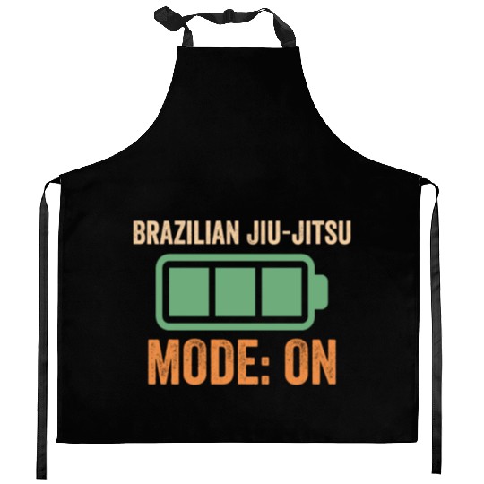 Brazilian Jiu-jitsu Mode On, Battery Design Kitchen Aprons