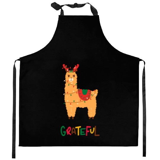 Fa La La La LLama - Grateful ! Kitchen Aprons