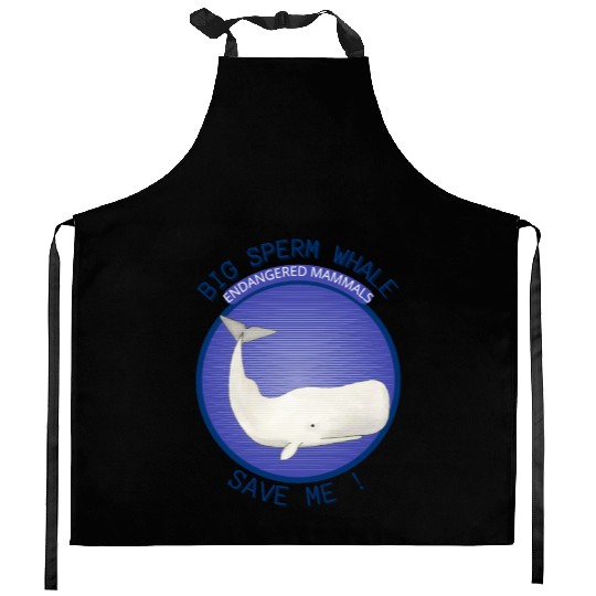 Mammals Endangered Big Sperm Whale Kitchen Aprons