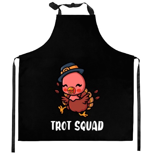 Thanksgiving Running Turkey Trot Squad Kitchen Aprons