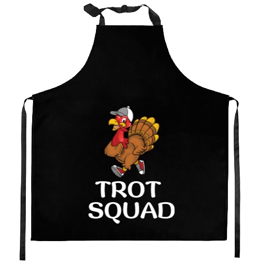 Thanksgiving Running Turkey Trot Squad Kitchen Aprons