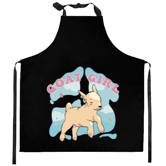 Goat Girl Goat Lover Kitchen Aprons