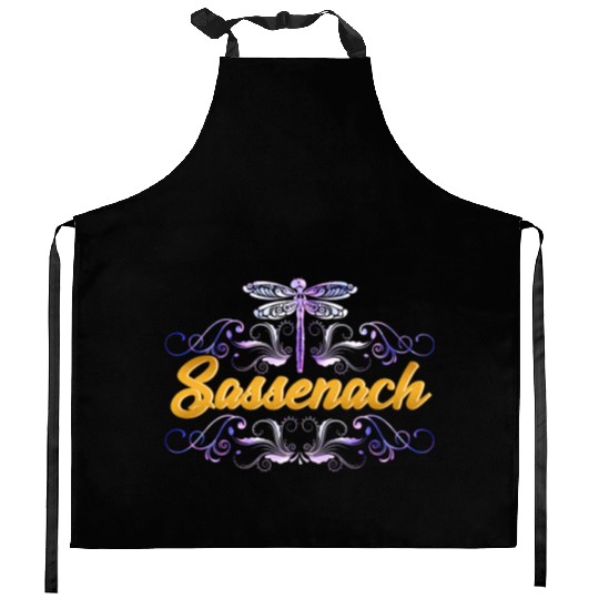 Sassenach Outlander Celtic Gaelic Dragonfly Kitchen Aprons