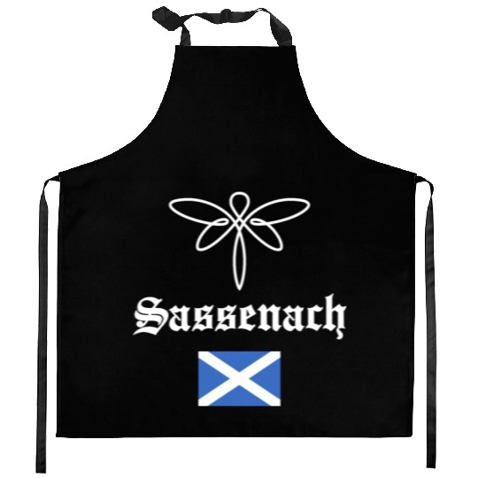 Sassenach Outlander Celtic Gaelic Dragonfly Kitchen Aprons