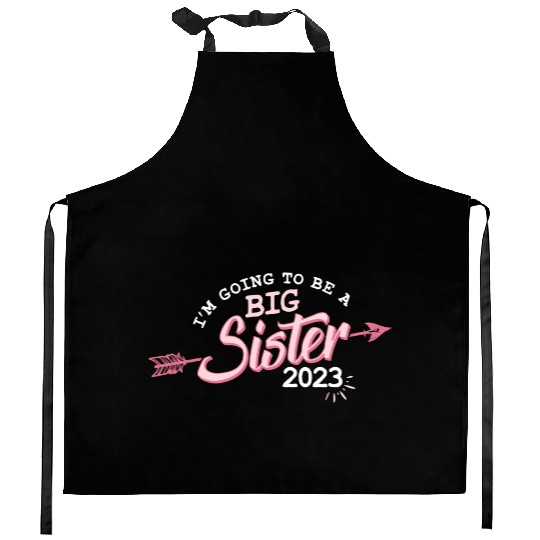 Going to be a Big sister 2023 pregnancy baby girls Kitchen Aprons