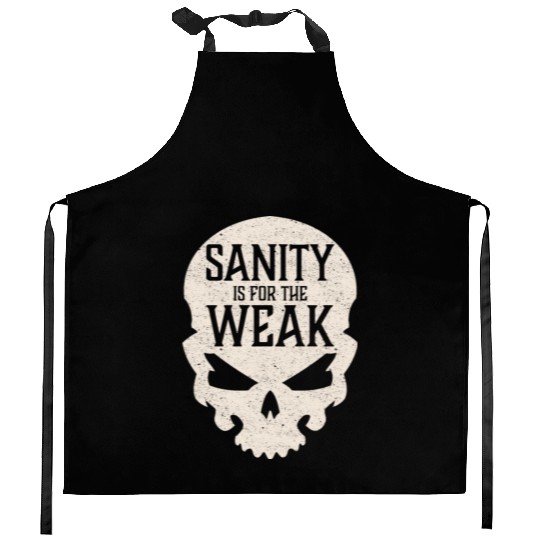Demon Skull Sanity is for the Weak Kitchen Aprons