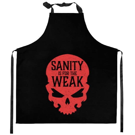 Demon Skull Sanity is for the Weak Kitchen Aprons