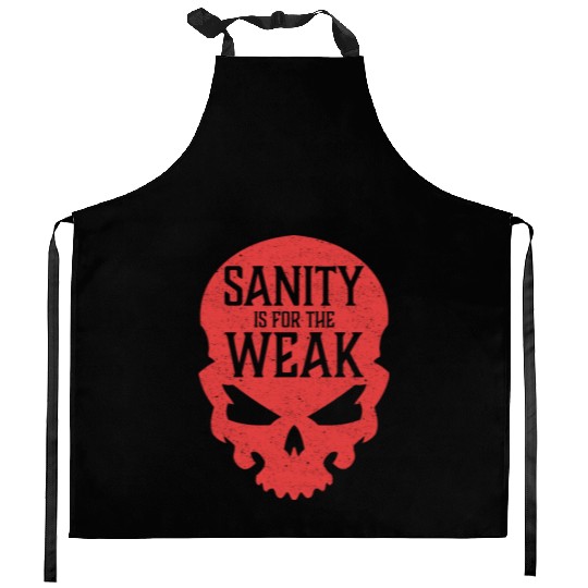 Demon Skull Sanity is for the Weak Kitchen Aprons