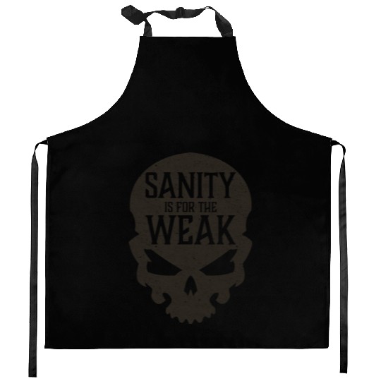 Demon Skull Sanity is for the Weak Kitchen Aprons