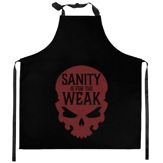 Demon Skull Sanity is for the Weak Kitchen Aprons