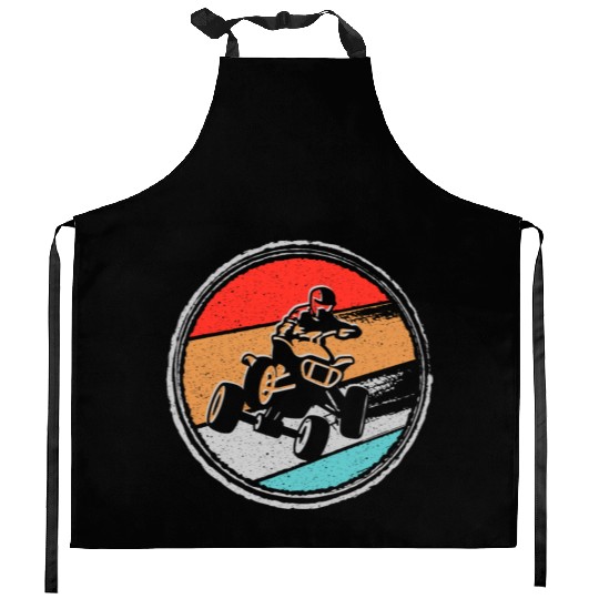 Quad Biker Vintage Graphic 4 wheeler ATV Kitchen Aprons