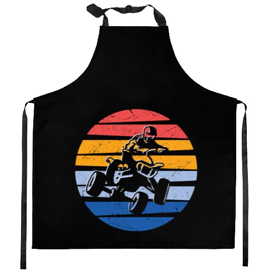 ATV Biker Graphic Offroad 4 wheeler Quad Kitchen Aprons