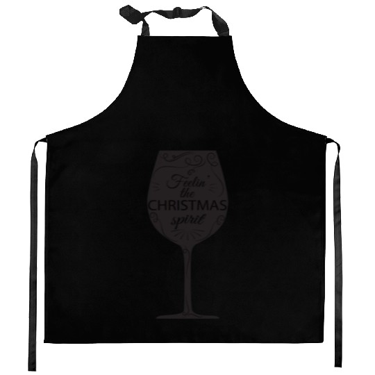 Christmas Drinking Wine, Beer, and Liquor Feelin' Kitchen Aprons