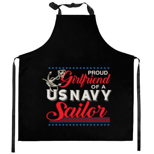 Proud Girlfriend Of A Us Sailor Kitchen Aprons