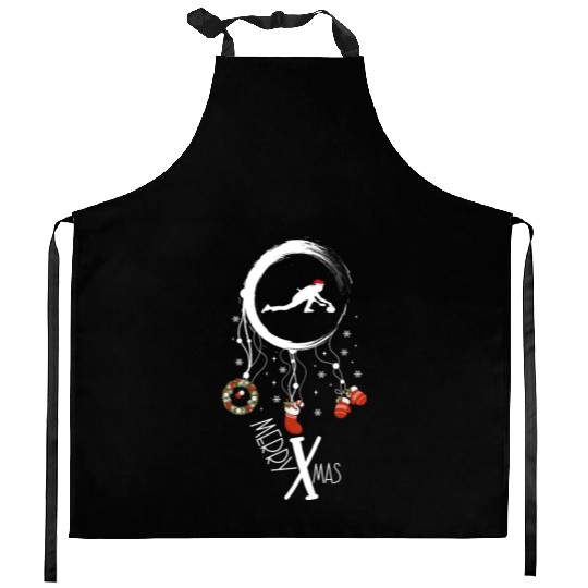Winter dreamcatcher Christmas Curling Kitchen Aprons