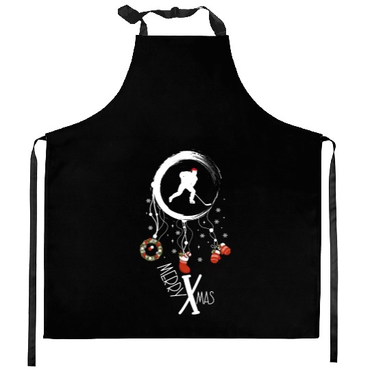 Winter dreamcatcher Christmas Ice hockey Kitchen Aprons