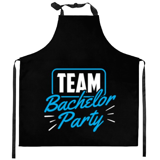 Team Bachelor Party Bride Groom Kitchen Aprons
