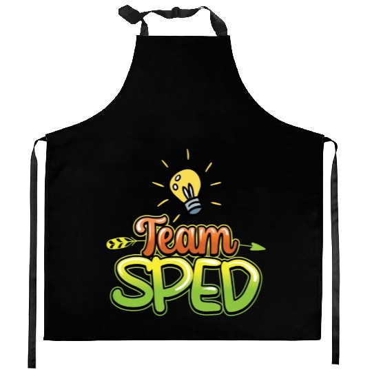 Team Sped Awareness Special Education Teacher Kitchen Aprons