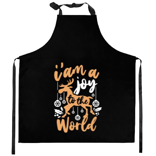 I Am A Joy To The World Xmas Holiday Christmas Kitchen Aprons