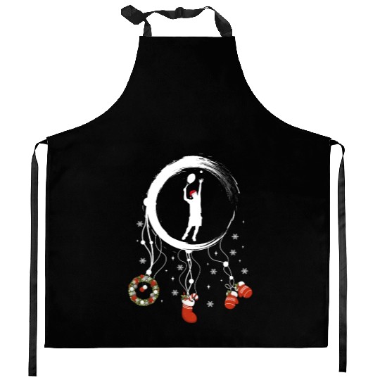 Winter dreamcatcher Christmas Tennis Kitchen Aprons