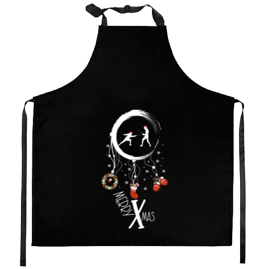 Winter dreamcatcher Christmas Fencing Kitchen Aprons