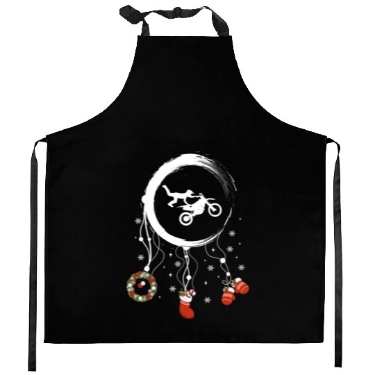 Winter dreamcatcher Christmas Motocross Kitchen Aprons