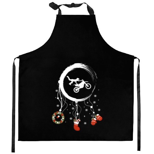 Winter dreamcatcher Christmas Motocross Kitchen Aprons