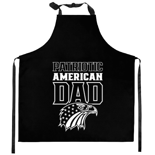 Patriotic American Dad Patriot US USA Kitchen Aprons