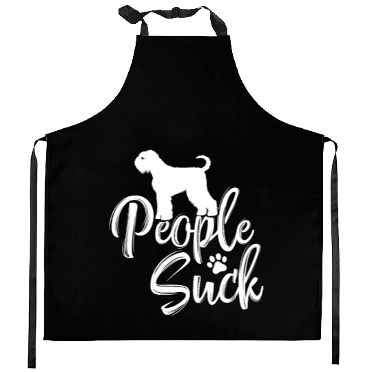 I Love My Black Russian Terrier - "People Suck" Kitchen Aprons