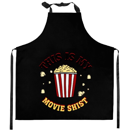I'm Just Here For The Popcorn Cinama Movie Theater Kitchen Aprons
