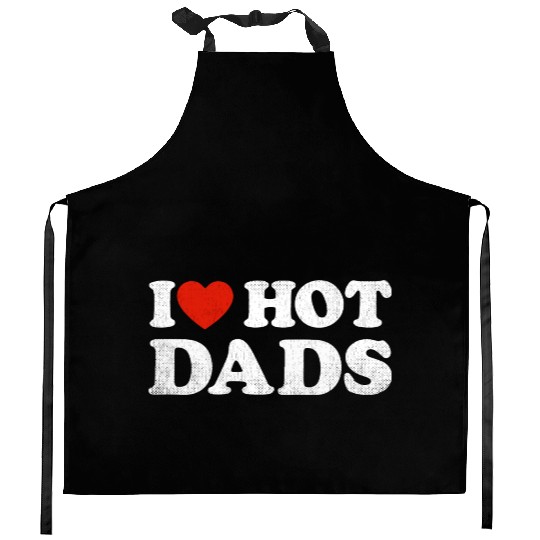 I Heart Hot Dads Outfit Y2K Adult Humor I Love Kitchen Aprons