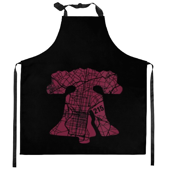 Womens Philadelphia Street Map Liberty Bell 215 Kitchen Aprons