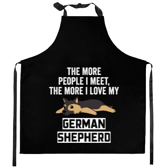 The More I Love My German Shepherd Kitchen Aprons