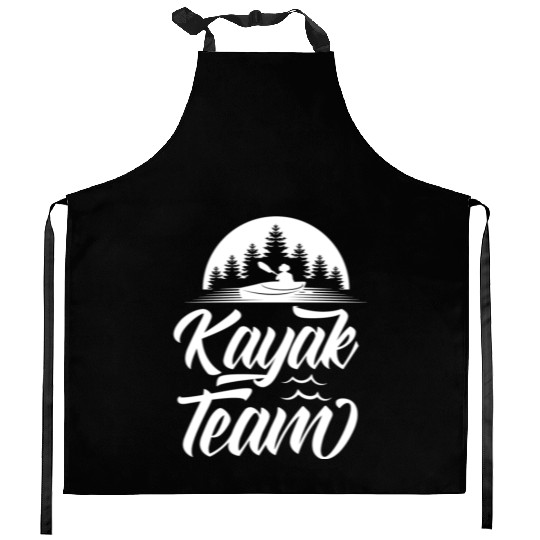 Kayak Team Lover Kayaking Hobby Kayakist Kitchen Aprons