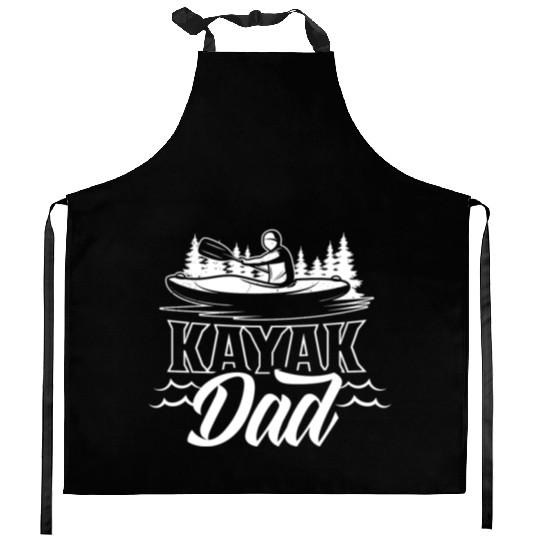 Kayak Dad Lover Hobby Kayaking Kayakist Kitchen Aprons