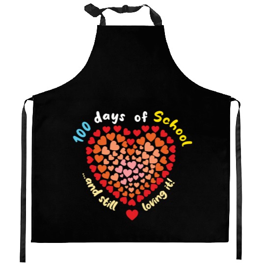 Teacher Student 100th Day Lover 100 Days Of School Kitchen Aprons