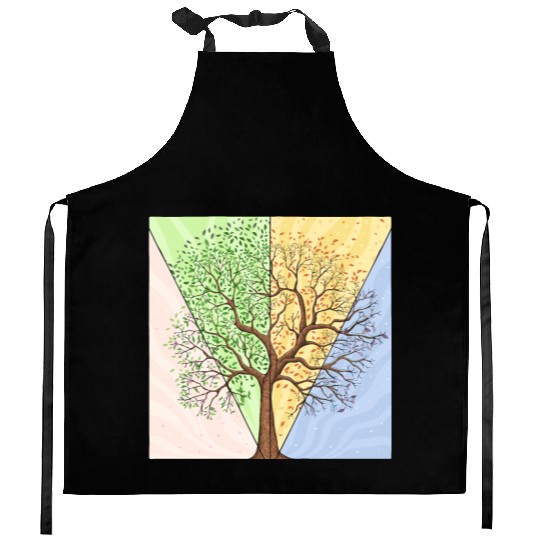 Four Seasons Trees Kitchen Aprons