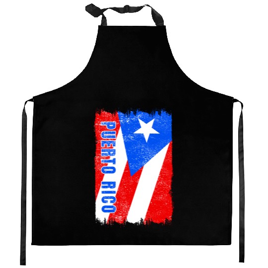 Puerto Rico flag Kitchen Aprons