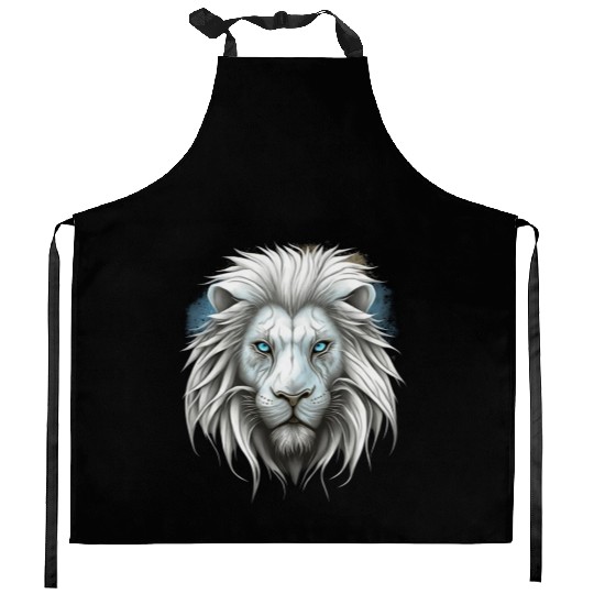 Lion, White Lion Kitchen Aprons