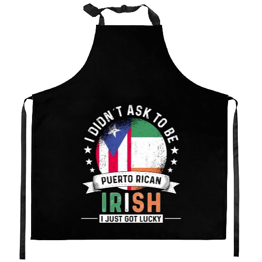 Puerto Rico Flag Ireland Grown Got Lucky Kitchen Aprons
