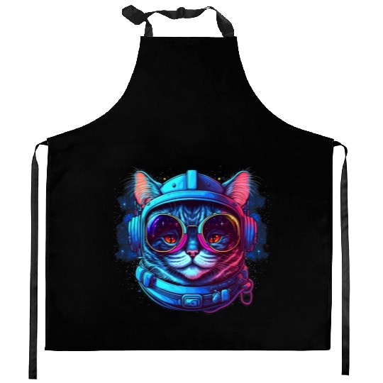 Space Cat Kitchen Aprons